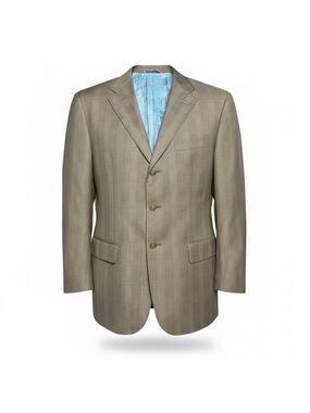 Astor & Black Luxury Custom-Made Plaid Checkered Suit Jacket Blazer - Mens M